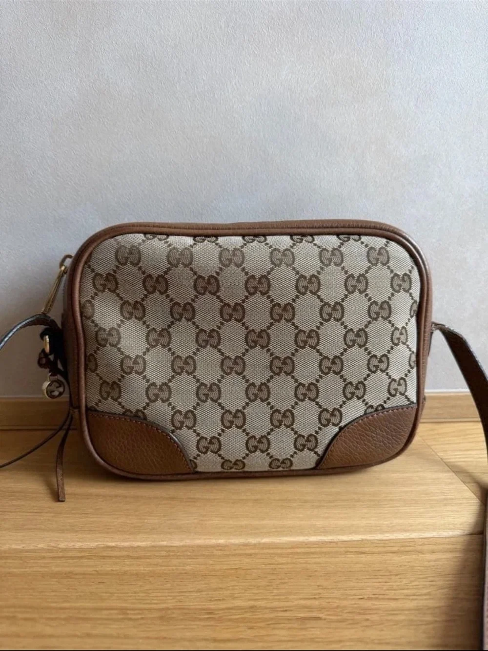 Gucci Brown GG Supreme Crossbody Bag